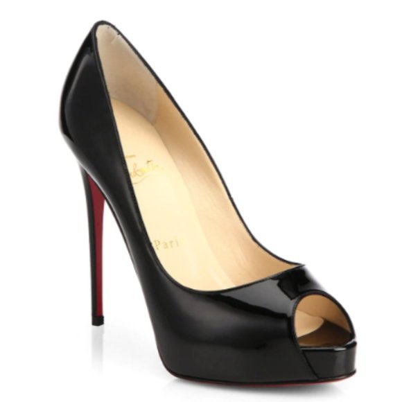 Christian Louboutin Black and Red Platform Heels - Picture 2 of 16